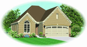 French Country House Plan #053-00454 Elevation Photo