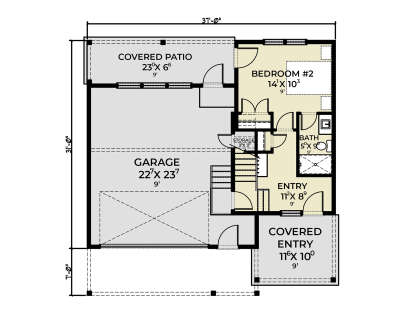 First Floor for House Plan #2464-00193