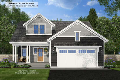Craftsman House Plan #098-00652 Elevation Photo
