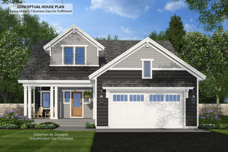 House Plan House Plan #34001 Front Elevation 