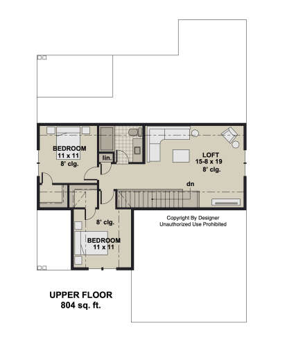 Second Floor for House Plan #098-00652