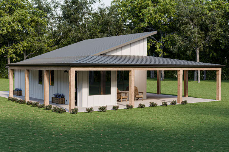House Plan House Plan #34002 Angled Right Elevation