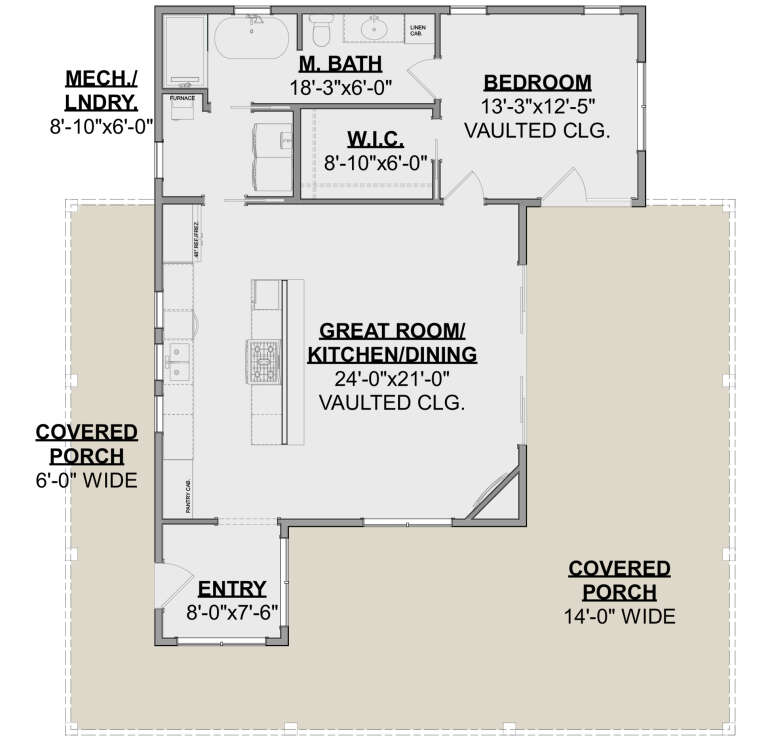 House Plan House Plan #34002 Drawing 1