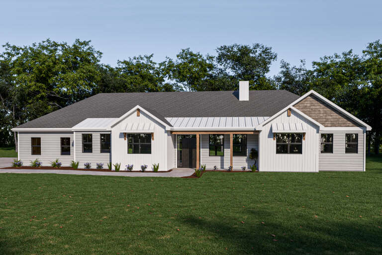 House Plan House Plan #34004 Angled Front Elevation