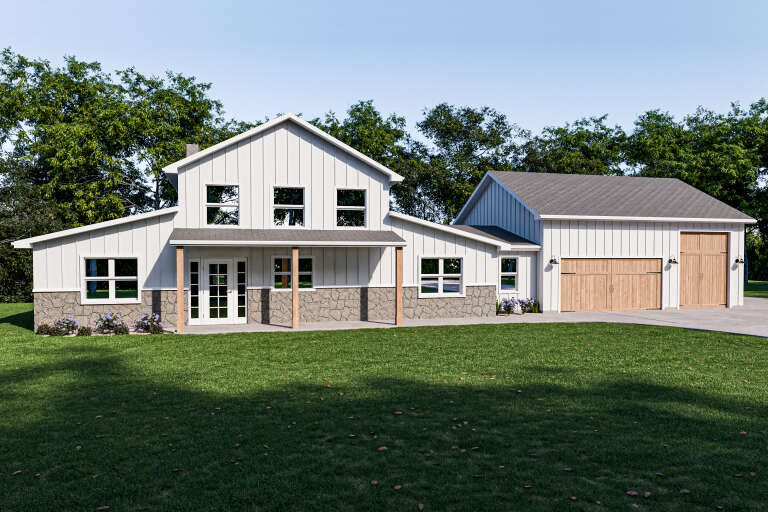 House Plan House Plan #34005 Angled Front Elevation