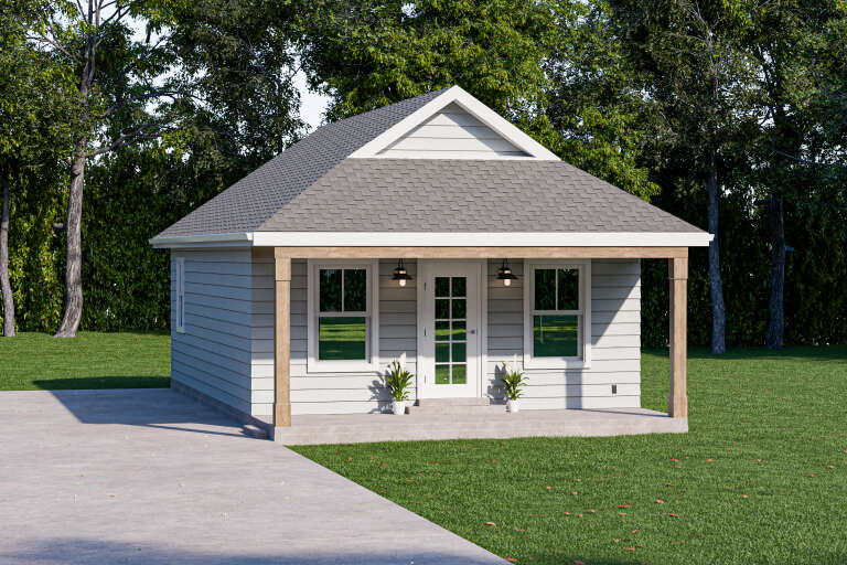 House Plan House Plan #34006 Angled Front Elevation