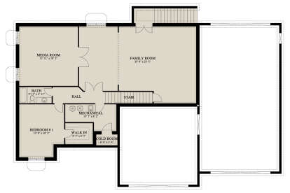Basement for House Plan #2802-00431
