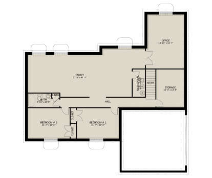 Basement for House Plan #2802-00432