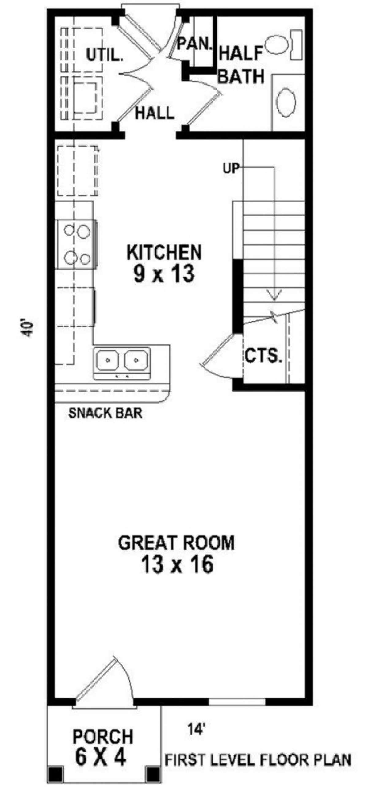 Floorplan 1 for House Plan #053-00455
