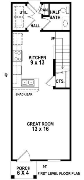 Floorplan 1 for House Plan #053-00455
