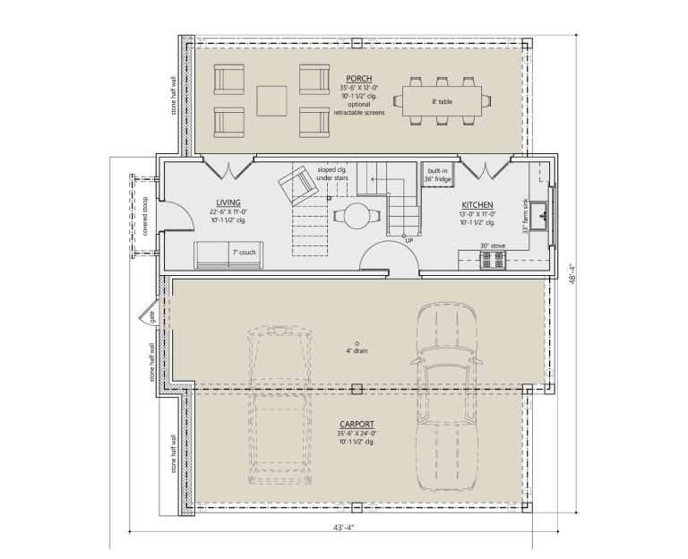 House Plan House Plan #34011 Drawing 1
