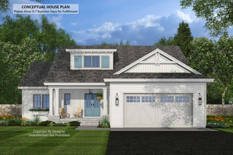 House Plan House Plan #34013 Front Elevation 