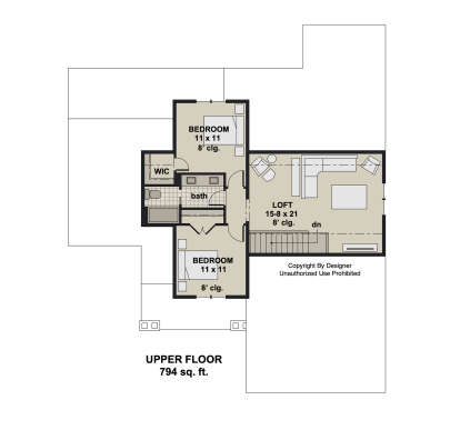 Second Floor for House Plan #098-00654