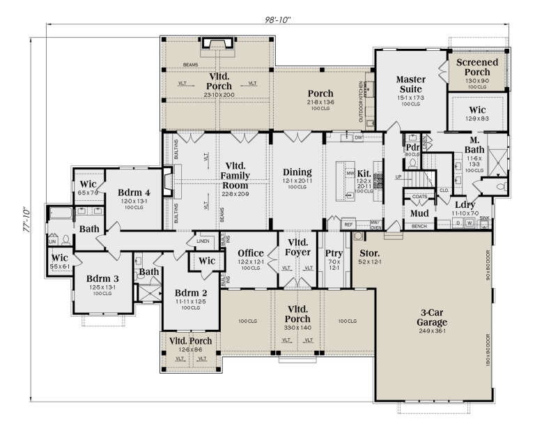 House Plan House Plan #34014 Drawing 1