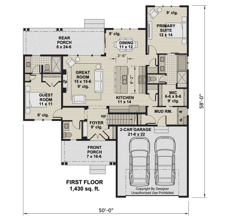 House Plan House Plan #34015 Drawing 1