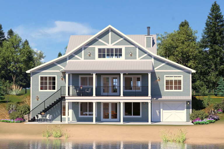 House Plan House Plan #34017 Rear Elevation