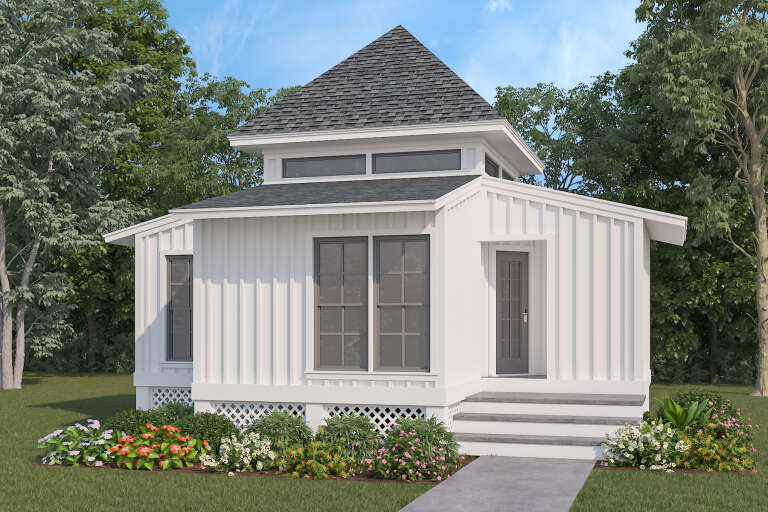 House Plan House Plan #34018 Angled Front Elevation