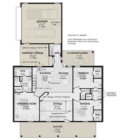 Main Floor for House Plan #048-00314