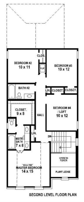 Floorplan 2 for House Plan #053-00456