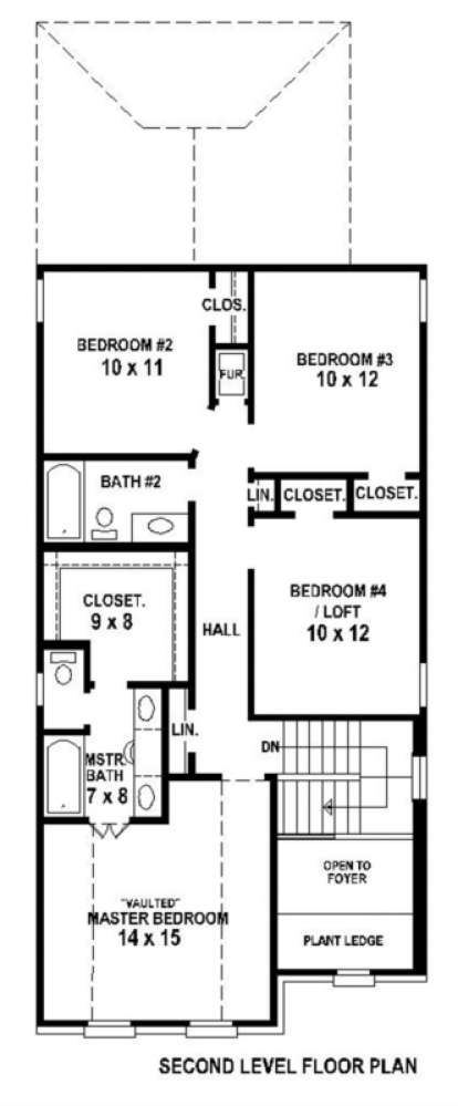 Floorplan 2 for House Plan #053-00456