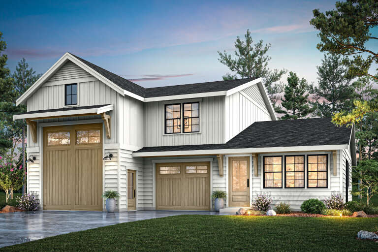 House Plan House Plan #34020 Angled Front Elevation