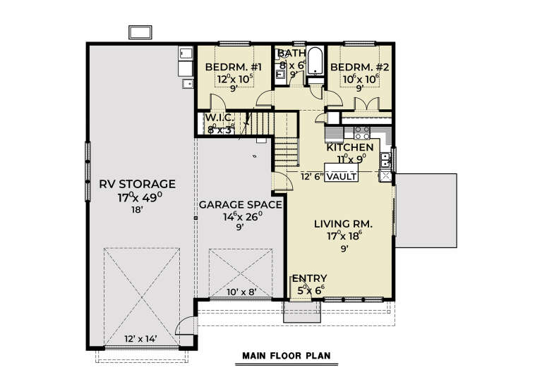 House Plan House Plan #34020 Drawing 1