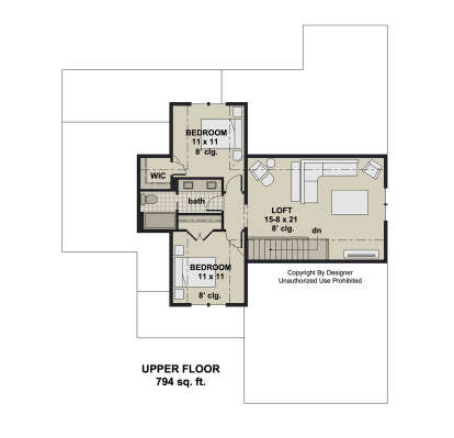 Second Floor for House Plan #098-00656