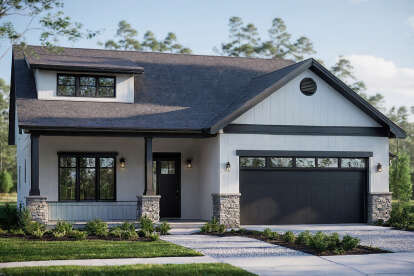 Modern Farmhouse House Plan #035-01184 Elevation Photo