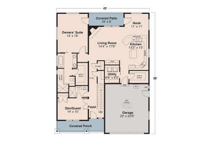 Main Floor  for House Plan #035-01184