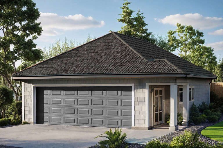 House Plan House Plan #34025 Angled Front Elevation
