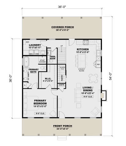 Main Floor  for House Plan #7568-00038