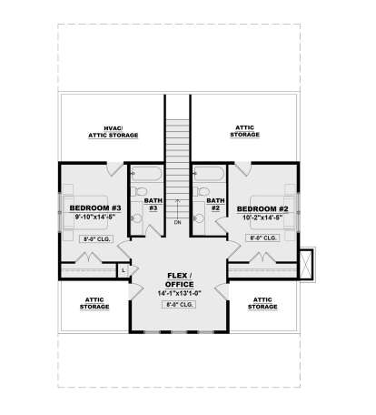 Second Floor for House Plan #7568-00038