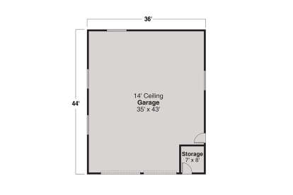 Garage Floor for House Plan #035-01187