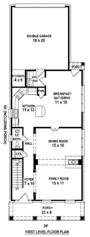 Floorplan 1 for House Plan #053-00457