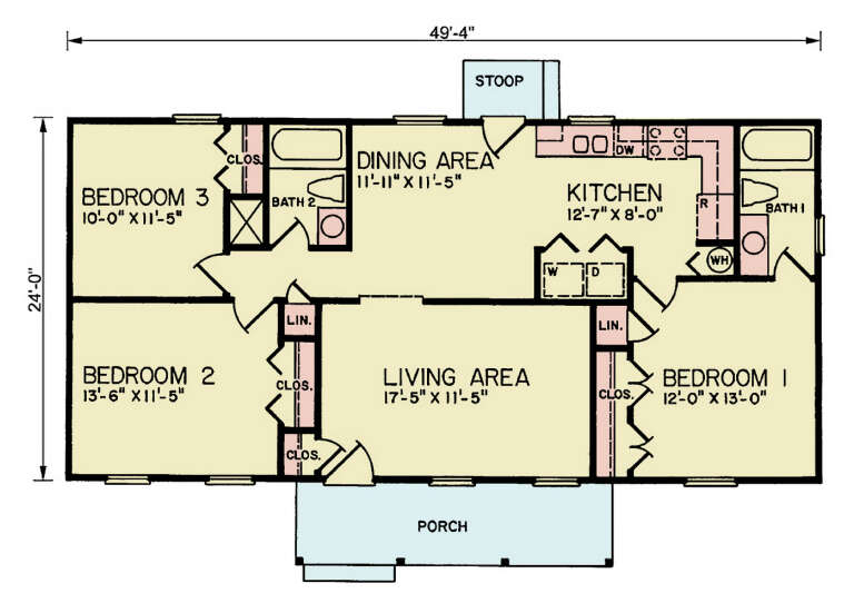 House Plan House Plan #34033 Drawing 1