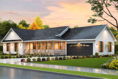 Modern Farmhouse House Plan #699-00458 Elevation Photo