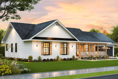 Modern Farmhouse House Plan #699-00458 Elevation Photo