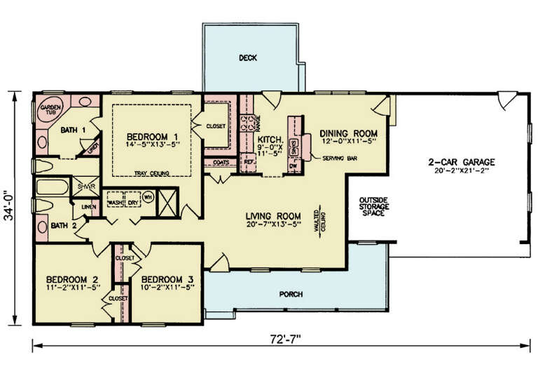 House Plan House Plan #34034 Drawing 1