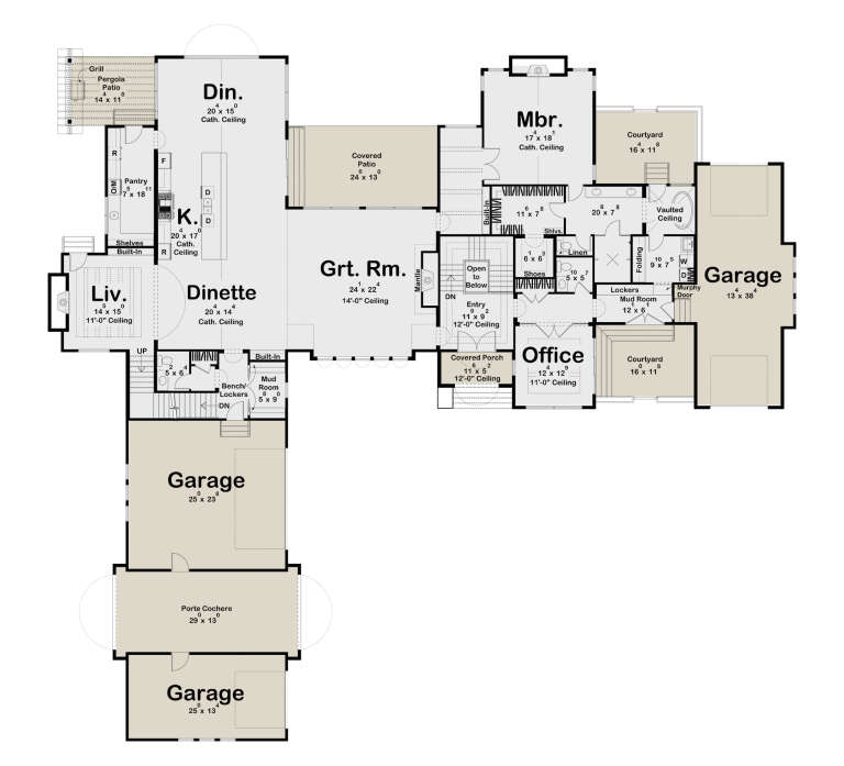 House Plan House Plan #34035 Drawing 1