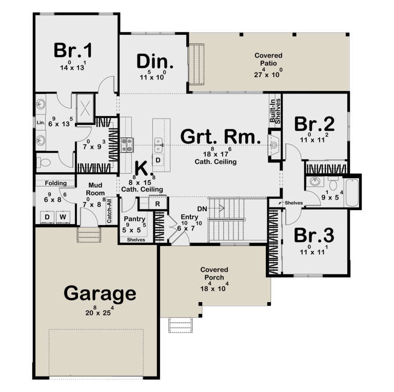 House Plan House Plan #34036 Drawing 1