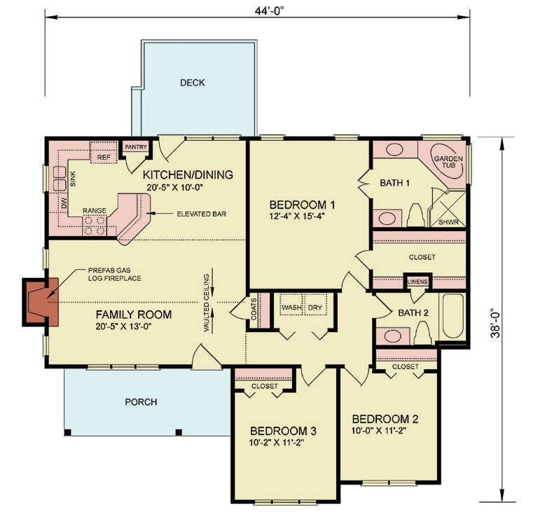 House Plan House Plan #34037 Drawing 1