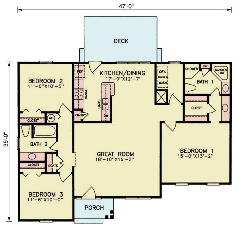 House Plan House Plan #34038 Drawing 1