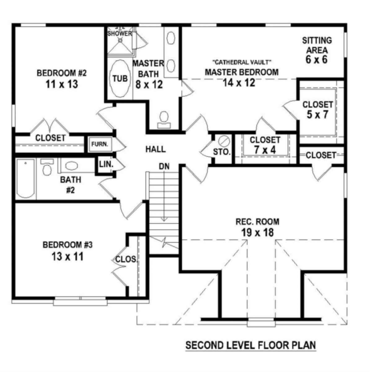 Floorplan 2 for House Plan #053-00458