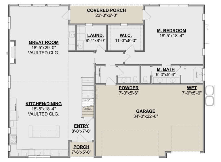 House Plan House Plan #34046 Drawing 1