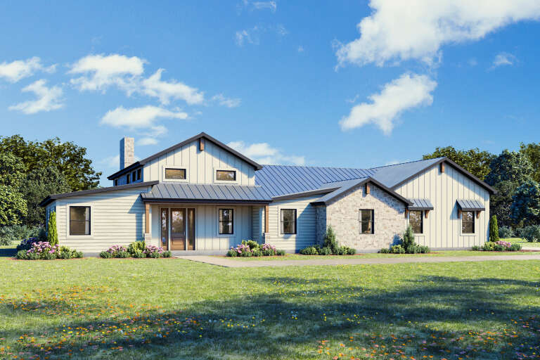 House Plan House Plan #34047 Angled Front Elevation