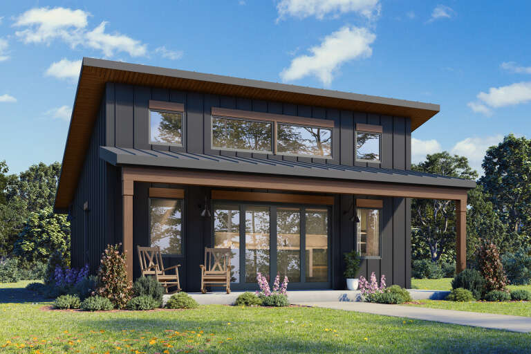House Plan House Plan #34048 Angled Front Elevation
