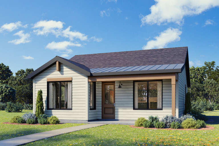 House Plan House Plan #34049 Angled Front Elevation