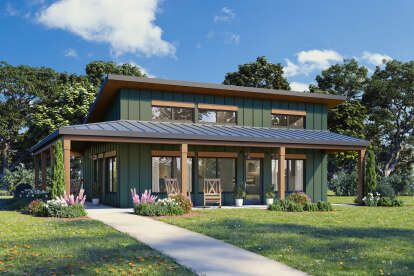 Modern House Plan #1462-00175 Elevation Photo