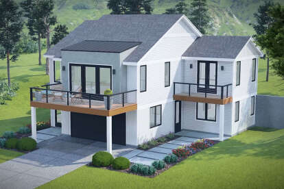 Modern House Plan #940-01349 Elevation Photo