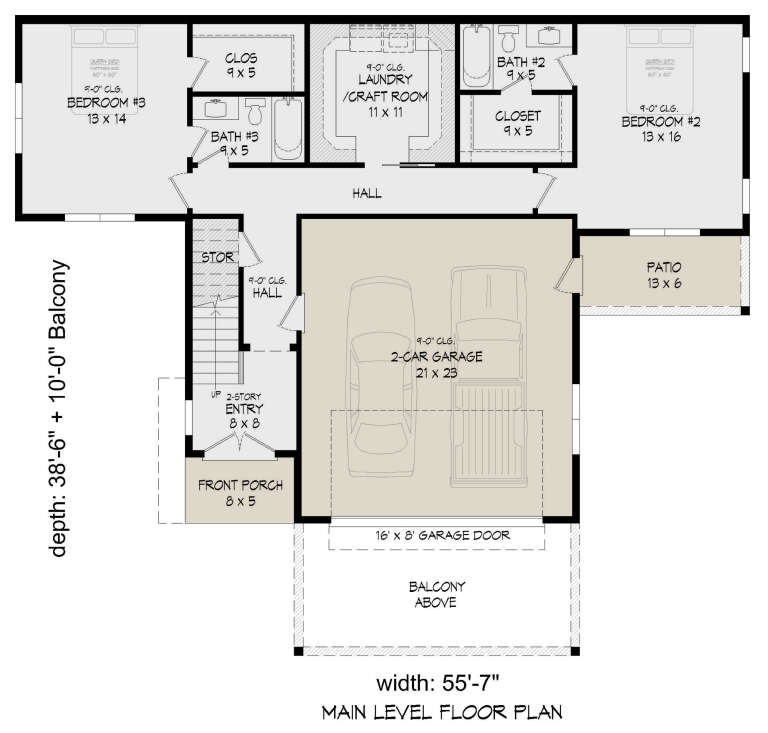 House Plan House Plan #34052 Drawing 1